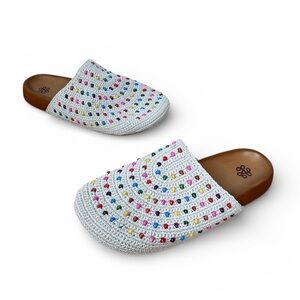 The Sak Bolinas Beaded Crochet Mules